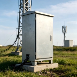 Outdoor Floor-Standing Weatherproof Sheet Metal Telecom Enclosure