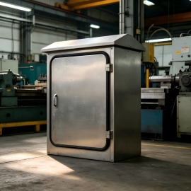 Dustproof Waterproof Sloped Roof Sheet Metal Control Cabinet