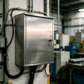 Industrial Wall-Mounted Sheet Metal Electrical Enclosure